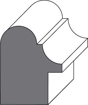 WOWC003  WindsorOne Wainscot Cap 1-3/8